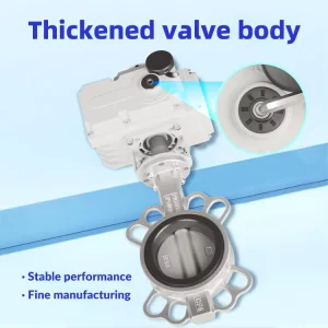 Duction Iron Pneumatic Butterfly Valve PN10 PN16 Actuated Wafer Connection ISO DIN ANSI Standard ASTM NBR EPDM Seal DN50 DN300
