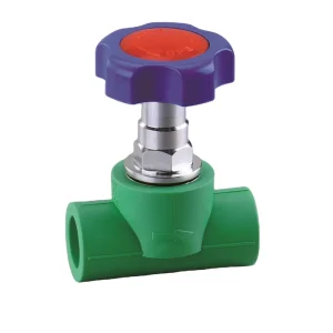 Dunyun Zhejiang Factory High Quality PPR Pipe Stop Globe Valve DN20 63 Smooth Brass Valve Core Green or White Color