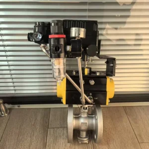 Duplex 2205 Electric V Port Ball Control Valve 4 Inch DN100 Class 150 for Seawater
