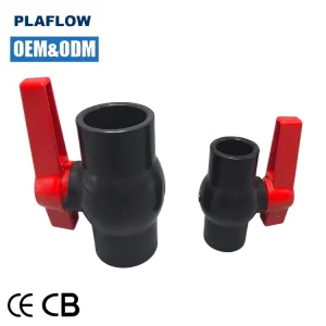 Durable Compact PVC Manual Ball Valve ISO9001 OEM Custom 1/2″-4″ Anti-rust Fitting for Farm Irrigation Water Pipe