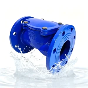 Durable Ductile Iron GGG50 QT450 PN16 Blue Epoxy Coated Water Supply Pipeline Irrigation Cast Iron Flanged Check Valve