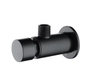 Durable Eco Friendly Modern Wall Mounted Time Delay Plastic Push Button Angle Valve with Chrome Finish Male Thread for Hotel Use