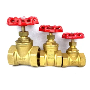 Durable Forged Brass Gate Valve Used for Water Gas and Oil Pipelines Manual High-temperature Full-port Design