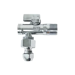 EN1213 Brass Angle Valve with Polished Chrome Finish and ABS Handle for Drinking Water and Bathroom Use