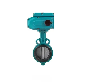 EPDM Lined Electric Butterfly Valve for Water Wafer/Flange Type Pipeline Control Shutoff Valve with Ductile Iron Plate