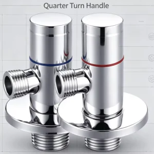 Easy Install Brass Angle Valve Set Standard 1 2 Male Thread Red Ring Cold Hot Identification Bathroom Plumbing Valve