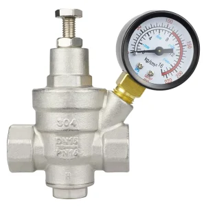 Easy-Install DN15 1/2 Inch 230 psi Nickel-Plated SS304 Adjustable Water Pressure Reducing Valve