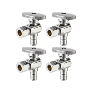 Easy to Use Manual Brass Angle Valve with Chrome Finish for American Plumbing Water Flow Control