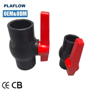 Economical PVC Manual Ball Valve ISO9001 OEM Supported 1/2″-4″ Smooth Switch Valve for Domestic Water Pipeline