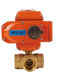 Electric Actuated 3 Way Brass Ball Valve Motorized Threaded Valve for HVAC Heating Water Supply System
