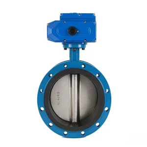 Electric Actuated Flanged Butterfly Valve Ductile Iron Soft Seal Valve for Water & HVAC Systems