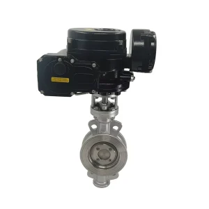 Electric Actuator Butterfly Valve 304 90 Degree Rotary IP67 Protection Base Media 200N.m Torque F10 Port 220VAC 110VAC 380VAC
