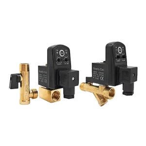 Electric Automatic Switching Brass Control Drain Valve for Air Compressor 1/2 DC24V AC 240V