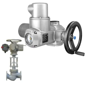 Electric Ball Valve Paired with an GS Part-turn Gearbox and SA Multi-turn Modular Universal Electric Actuator