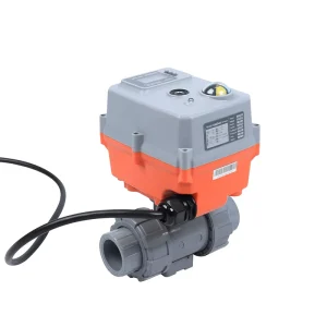 Electric Ball Valve Stainless Steel Body Water RS485 2 Way Threaded True Union Actuator IP67 Rated 10 Bar Max Pressure