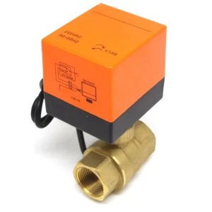 Electric Brass Ball Valves with Actuator to Drive the Valve Can Be Placed Inside the Underfloor Heating