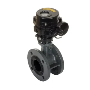 Electric Butterfly Control Valve WCB Material HEQ2 Motorized Actuator 150NM IP67 Class OEM Flange Structure 6 INCH Port Size