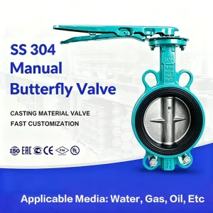 Electric China Manufactured Concentric Wafer Double Flanged Butterfly Valve for Water Oil Gas Applications Butterfly Valve