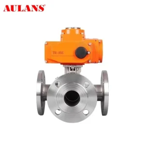 Electric Control Industrial 3 Way Flanged Ball Valves