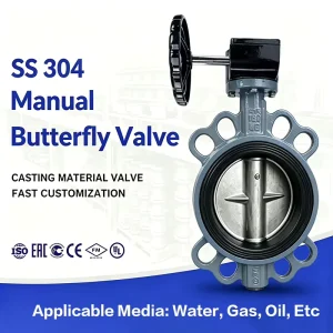 Electric Ductile Iron High Temperature Butterfly Valve for Water Oil Gas Steam Chemicals & Air Flanged Port DN32 DN2000