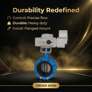 Electric Flange Butterfly Valve DN32 DN2000 Steel Three Eccentric One Way Metal Hard Sealed Worm Gear Butterfly Valve
