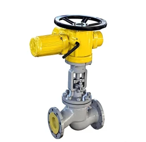 Electric Flange Stop Valve DN100 with Multi Turn Modulating Motorized Actuator 4-20mA Feedback for Water Oil Gas OEM