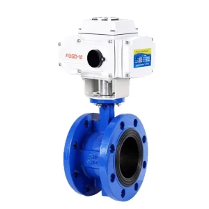Electric Flanged Butterfly Valve Fire Valve Non Eccentric Leak Proof Ductile Iron 220V Model FLD941X 16 Environmental