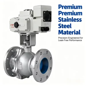 Electric Floating Ball Valve Flanged Actuator Stainless Steel 2 inch protection for Oil Gas Control
