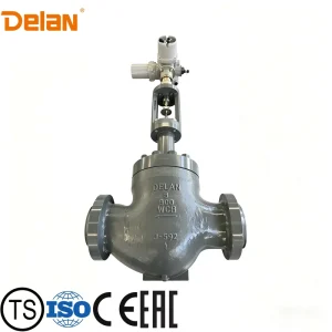 Electric Globe Control Valve Main Salt Drain Cut-off Valve for Riser Pipe High Temperature Resistant Molten Salt Pipeline Valve