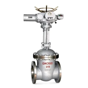 Electric High Temperature Cast Steel Flanged Gate Valve Model Z941H 16 25C for Steam Oil Media DN100 DN350 Crossing Application
