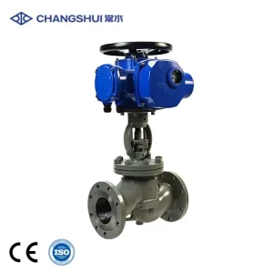 Electric High Temperature Globe Valve Cast Steel Flanged Type for Steam System
