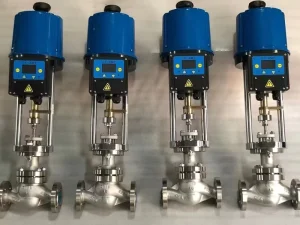 Electric Modulating V-Port Ball-Type Control Valve, 304/316L/CF8M, 2-10 in, Class 300