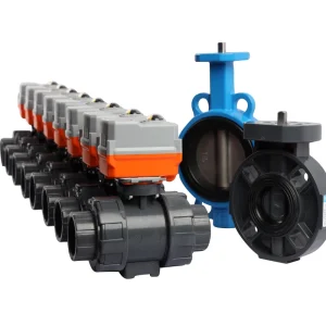 Electric Motorized Ball Valve with Butterfly & Gate Actuators 50mm PVC OEM Customizable Water Flow Control