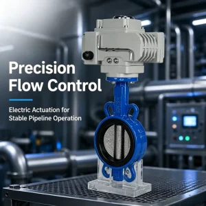Electric ON/OFF or Modulating Actuator Motorized Clamp Rubber Butterfly Valve Stainless Steel