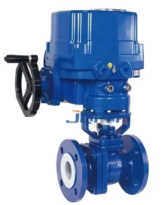 Electric PTFE Lined Ball Valve Motorized Corrosion Resistant Valve