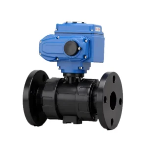 Electric Plastic Ball Valve UPVC Double Platform Corrosion resistant High temperature Resistant Acid Resistant OEM Flanged