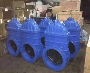 Electric Resilient Seat Gate Valve with Gear Box