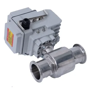 Electric SS304 Stainless Steel Sanitary Ball Valve for Water, Food, and Pharmaceutical Use Clamp-Type Straight-Through Quick-Connect