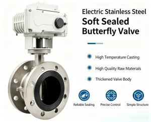 Electric Stainless Steel Butterfly Valve D941X PN16 Motorized Flanged Control Valve DN40 to DN600