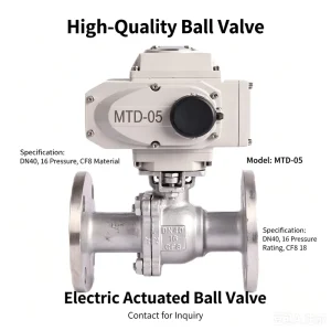 Electric Stainless Steel Flange Ball Valve Used As a Full Bore Control Valve for Water and Industrial Pipelines