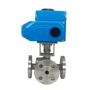 Electric Three Way Stainless Steel Ball Valve High Pressure Water Flow Operated Actuator for Gas OEM Customizable