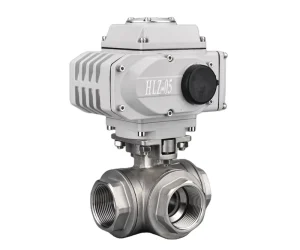 Electric Three Way Threaded Stainless Steel Ball Valve with High Temperature PTFE Sealing 1000WOG Pressure Rating OEM Support