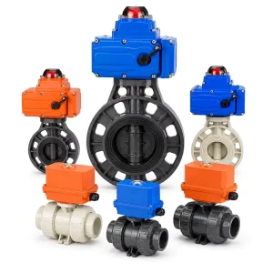 Electric UPVC Butterfly Valve 90 Degree On off Control Valve for Irrigation and Water Treatment