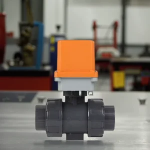 Electric UPVC Motorized Ball Valve PN25 24V 220V Single Acting DN40 DN50 Socket Union for General Water Treatment Customized OEM