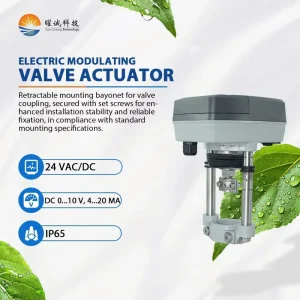 Electric Valve Actuator DC 0-10V 4-20mA IP65 Waterproof Flange Connection 30mm/50mm Port Size Pressure Control for Water OEM