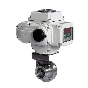 Electric Valve DN100 4-Inch 24V DC Seat Tri-Clamp Connection Food-Grade Stainless Steel Motor-Operated