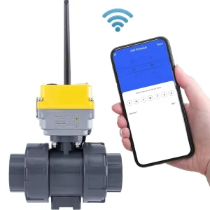 Electric Valve Wifi Smart Electric Water Valve AC DC110V 230V High Torque PVC Electric Live Ball Valve