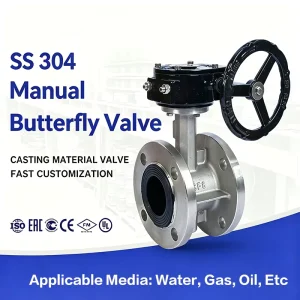 Electric Wafer Type Butterfly Valve Ductile Iron with Handle for Oil Water High Temperature Factory Price Source