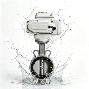 Electric Wafer style Butterfly Valve Stainless Steel Disc EPDM Seal Suitable for Water Treatment and HVAC Systems
