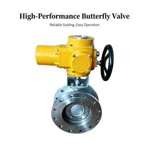 Electric Widely Used High performance Ductile Iron Double Flange Large Diameter 1000mm Butterfly Valve Water Control